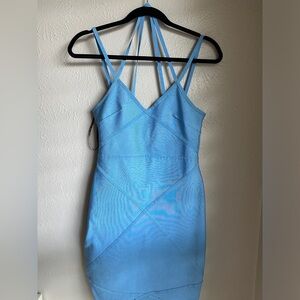 Vintage Y2K bodycon light blue dress size 6